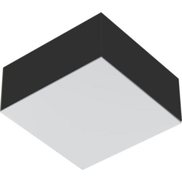 Imagem de TUALUX Plafon de Sobrepor Quadrado Valencia Preto para 01 Lâmpadas Bulbo Led E-27-18X18 cm, PEQUENO