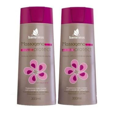 Imagem de BARROMINAS Massageno Protect Kit Cabelo Ressecado com Frizz Shampoo + Condicionador