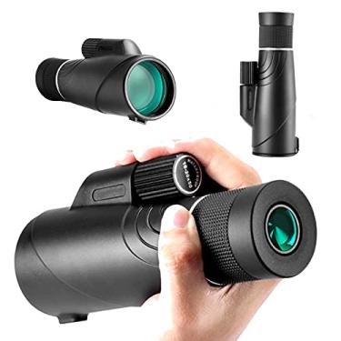 Imagem de 10-20X50 telescópio monocular profissional à prova d'água HD de alta potência Bak4 ocular prisma adulto criança adaptador de tripé smartphone, para caminhadas