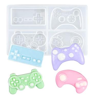 Imagem de Molde de silicone para controlador de jogo Barra de chocolate Hard Candy Fondant Cupcake Topper Cubos de gelo Resina Epóxi Casting Vela Mini Soap Jewelry Making