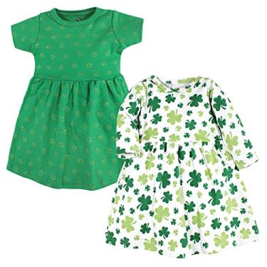 Imagem de Hudson Baby Vestidos de algodão para bebês meninas, Trevos, 3-6 Meses