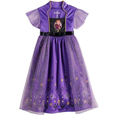 Imagem de Disney Camisola de fantasia de Frozen, vestido de princesa Elsa, Roxo - Anna Frozen 2, 3T