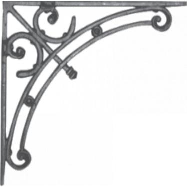 Imagem de Cantoneira Mão Francesa Nº 06 Ferro Fundido 38x40cm