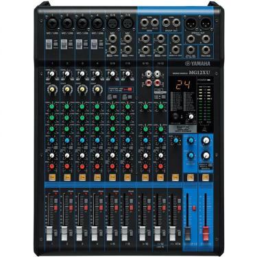 Imagem de Mesa de Som 12 Canais (6 XLR Balanceadas + 6 P10 Desbalanceadas) com Efeito / Phantom / 2 Auxiliares - MG 12 X U Yamaha