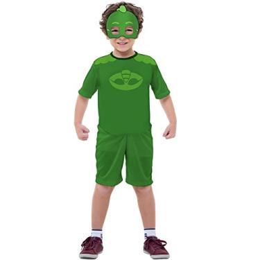 Imagem de Fantasia PJ Masks Lagartixo Greg Infantil Curta Com Máscara Disney PP 1-2