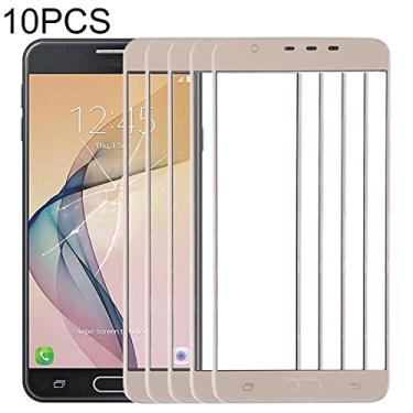 Imagem de HONGYAN Peças de substituição de telefone celular 10 pcs Lente de vidro externo da tela frontal para Samsung Galaxy J7 Prime, On7, G610F, G610F / DS, G610F / DD, G610M, G610M / DS, G610Y / DS, G610Y