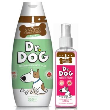 Imagem de Kit Banho Pet: Shampoo Condicionador Hipoalergenico 5x1 para Pet Cães Gatos, Antialérgico, Não irrita os olhos, xampu para Lhasa, Shih tzu, Pug, SRD