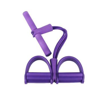 Imagem de Elastico Extensor Academia Em Casa Abdominal Pilates Roxo