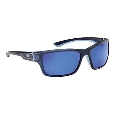 Imagem de Flying Fisherman Óculos de sol polarizados Cove com bloqueador UV AcuTint para pesca e esportes ao ar livre, Armação azul marinho/lentes espelhadas azul fumê, Medium