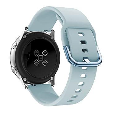 Imagem de Pulseira de relógio de 20 mm, pulseira de silicone compatível com Samsung Galaxy Watch 5, 40 mm, 44 mm/5 Pro 45 mm/4 40 mm 44 mm/4 Classic 42 mm 46 mm/3 41 mm/Active Active 2 pulseira esportiva de silicone macio para homens e mulheres
