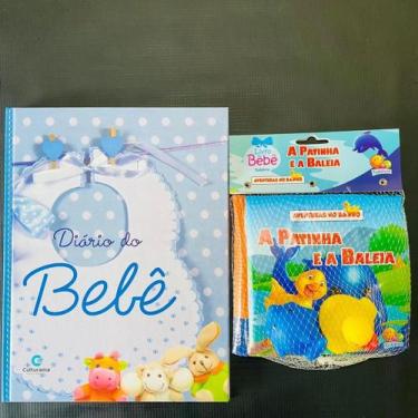 Imagem de Livro Diário Do Bebê Azul Com Livrinho De Banho - Culturama