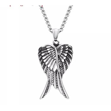 Imagem de Cordão com Pingente em Aço Inox Asas de Anjo