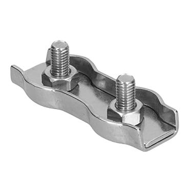 Imagem de Grampos de cabo de aço duplex, grampos de cabo de aço inoxidável de boa aderência para equipamento pesado para antena nua para navio(2pcs M10)