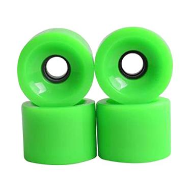 Imagem de Menolana 4 peças 78A PU Rodas para Skate, Skate Rua Longboard Rodas Rolo para Rua, Park Rough Ground, Grama Verde