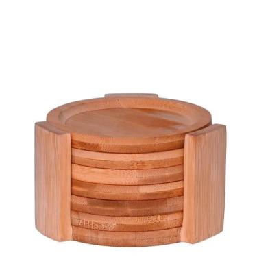 Imagem de Porta Copos 6 Unidades De Bambu Com Suporte Ecokitchen Mimo - Mimo Sty