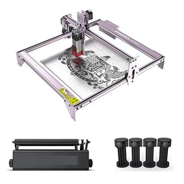 Imagem de Máquina de Corte de Gravação a Laser com Área de Gravação de 410x400mm + rolo rotativo para gravar garrafas e copos, Foco Fixo Laser Ultrafino de Alta Energia com Proteção para os Olhos Montagem Rápida Estrutura de Liga de Alumínio, IBMKIDS