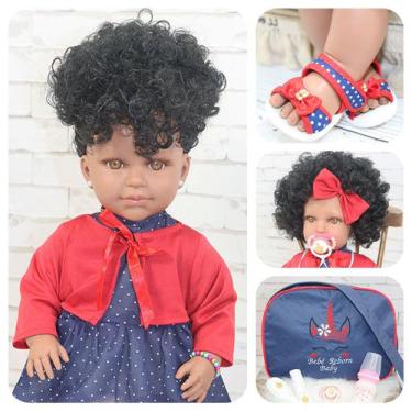 Boneca Bebe Barata Reborn Morena Baby Dolls Super Linda Rosa - Chic Outlet  - Economize com estilo!