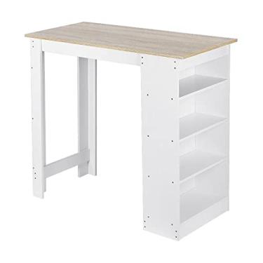 Imagem de KIZQYN Mesa de bar moderna simples bar casa mesa de bar multifuncional leite loja de chá cafeteria bar mesa pub conjunto de mesa (cor: 01)