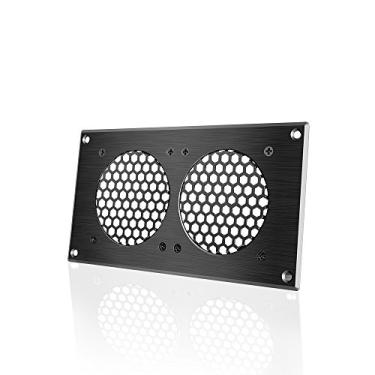 Imagem de Grade de ventilação AC Infinity 5, para computadores de computador com gabinete eletrônico AV, também inclui equipamento para montagem de dois ventiladores de 80 mm
