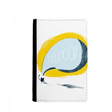 Imagem de Bolsa de cartão para carteira com porta-passaporte Universo Alien Monster Cat In The Night Notecase Burse, Multicolor