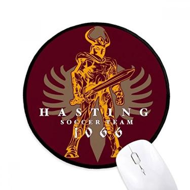 Imagem de DIYthinker Tapete de mouse para mesa de escritório com tema de guerreiro da cultura da meia-idade para adultos