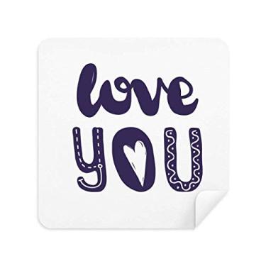 Imagem de DIYthinker Love You Cute Quote Handwrite Style Pano de limpeza de tela tecido de camurça 2 peças