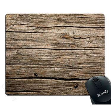 Imagem de Smooffly Mouse pad para jogos de computador, madeira, madeira rústica antiga celeiro personalizado retangular mousepad de borracha antiderrapante