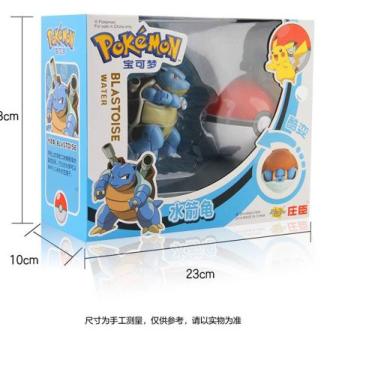 Brinquedo Pokemon Blastoise Na Pokebola Boneco Articulado em