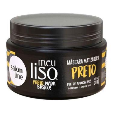 Imagem de Máscara Matizadora Preto Meu Liso 300G - Salon Line