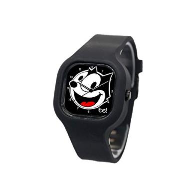 Imagem de Relogio Be Watch Gato Felix Pulseira Silicone Preta