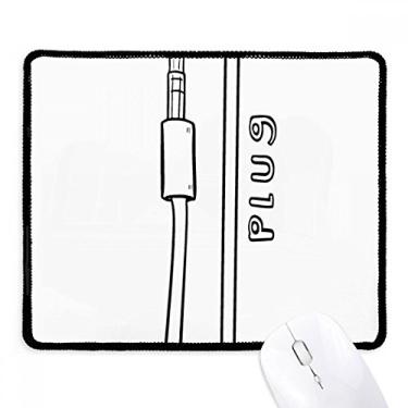 Imagem de Mouse pad para fone de ouvido e desenho à mão, borda costurada, tapete de borracha para jogos