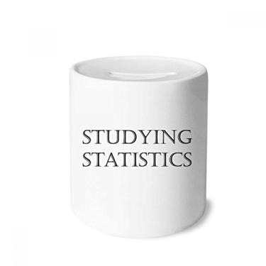 Imagem de DIYthinker Frases curtas para estudar estatísticas caixa para dinheiro caixa de cerâmica porta-moedas presente de cofrinho