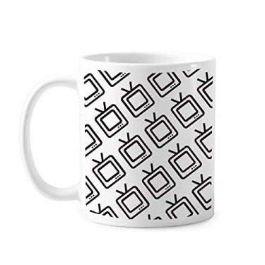 Imagem de Relógios de televisão com estampa de selo, caneca de cerâmica para café xícara de porcelana louça