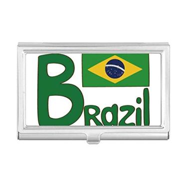 Imagem de Carteira de bolso com estampa verde da bandeira nacional do Brasil