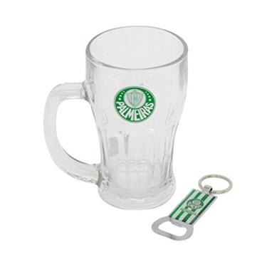 Imagem de Kit Caneca do Palmeiras Vidro Com Abridor de Garrafas 450ml
