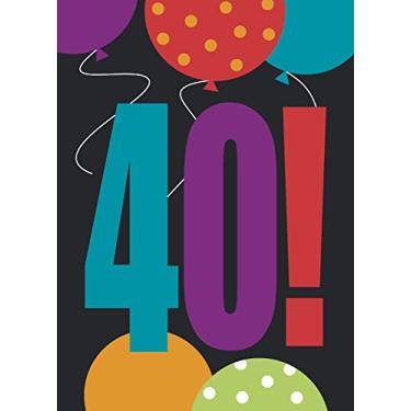 Imagem de Convites de festa de aniversário de 40 anos, 8 unidades