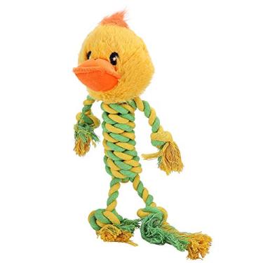 Imagem de Wosume 【 】 Brinquedo de pelúcia de animal de estimação (macaco), brinquedo de cachorro molar, cachorro de estimação para cães (pato)
