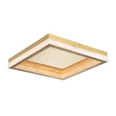 Imagem de Plafon Led Metal/Acrilico Queeensalnd 80w 3000k Biv.Dourado 50x50cm Sky-4007q - Skylight