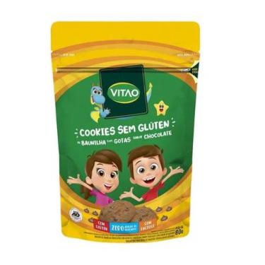 Imagem de Cookies Baunilha Com Gotas De Chocolate Sem Açúcar Kids Vitao 80G