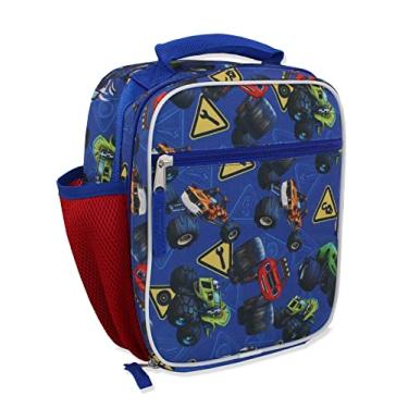 Imagem de Nickelodeon Lancheira escolar Blaze and the Monster Machines para meninos e meninas com isolamento macio (tamanho nico, azul)