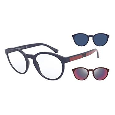 Imagem de Emporio Armani Armações masculinas Ea4152 de grau com dois prendedores de sol redondos...