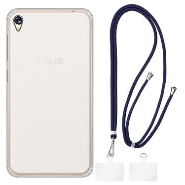 Imagem de Shantime Capa Asus Zenfone Live ZB501KL + cordões universais para celular, pescoço/alça macia de silicone TPU capa protetora para Asus Zenfone 3 Go (5 polegadas)