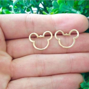Imagem de Brinco Mickey Grande, Banhado A Ouro 18K
