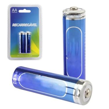 Imagem de 2 Pilhas Recarregáveis AA 1.2v 2700mAh Pilha Recarregável Read To Use 1200 Recargas