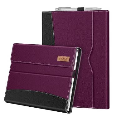 Imagem de Fintie Capa para Microsoft Surface Pro 7 Plus de 12,3 polegadas, Surface Pro 7/6/5/4/3 - Capa Portfolio Business com bolso, compatível com teclado tipo capa, roxo