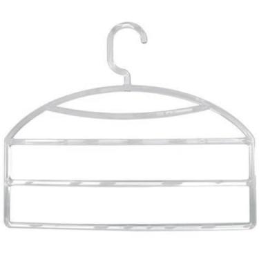 Imagem de 12 Cabides Triplos para Calças Calceiro Transparente Closet Guarda Roupas Cinquetti