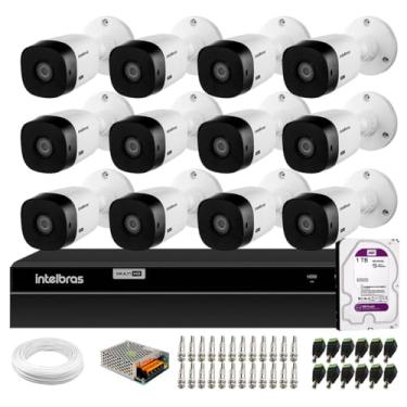 Imagem de Kit 12 Câmeras Intelbras VHL 1120 Bullet HDCVI Lite, HD 720p Visão Noturna 20m, IP66 + DVR Intelbras MHDX 1216 Full HD 16 Canais Multi HD + HD 1TB
