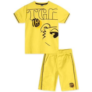 Imagem de Tigor Conjunto Camiseta e Bermuda Infantil Amarelo