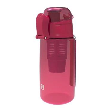 Imagem de Garrafinha De Água Chá 550ml Academia Squeeze Rosa Soprano