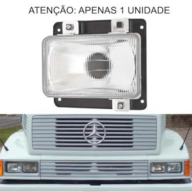 Imagem de FAROL ALTO BAIXO ESQ MB 1214 1414 1614 1935 2314 BICUDOS O370 O371 O400 COM ARO H4